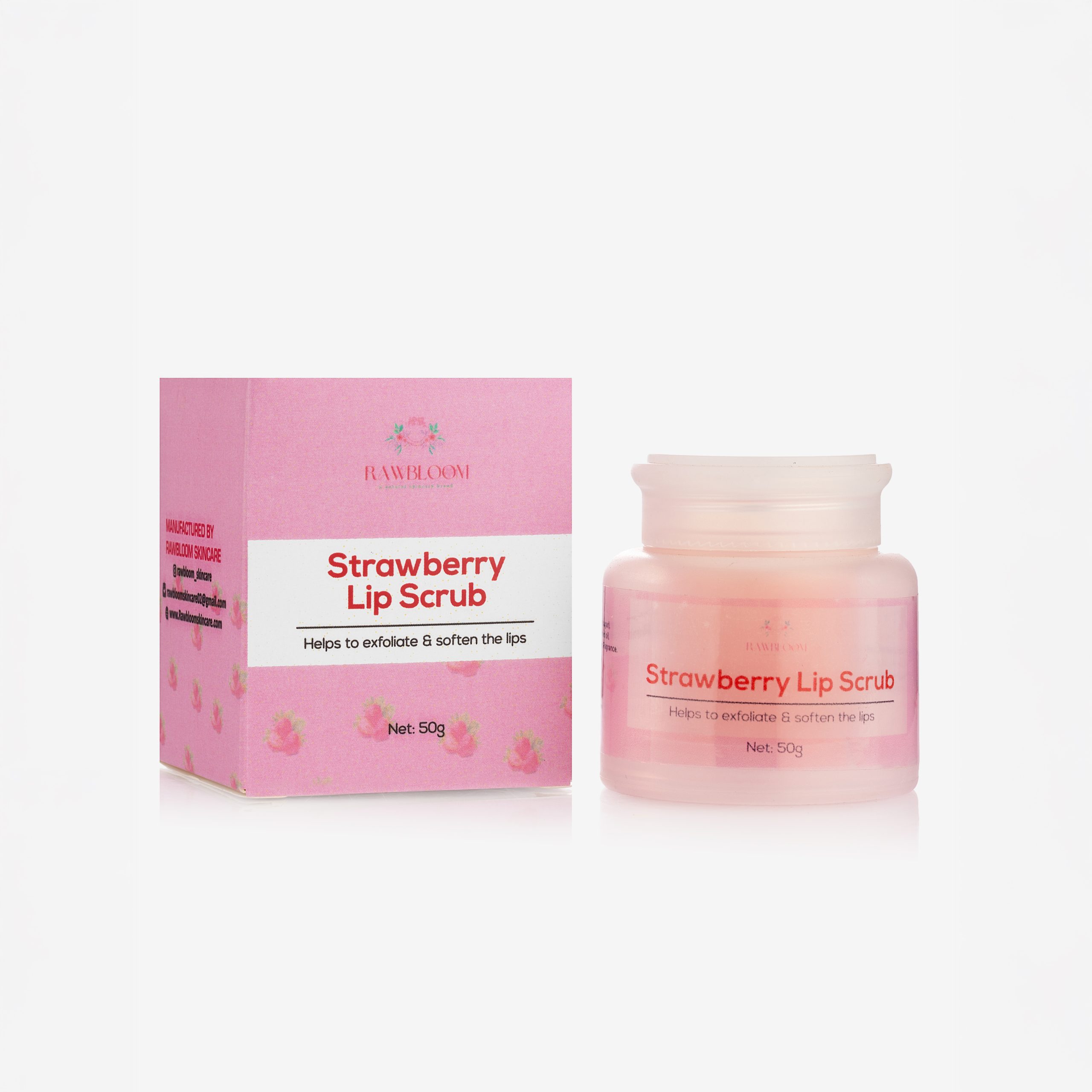 Strawberry lip scrub